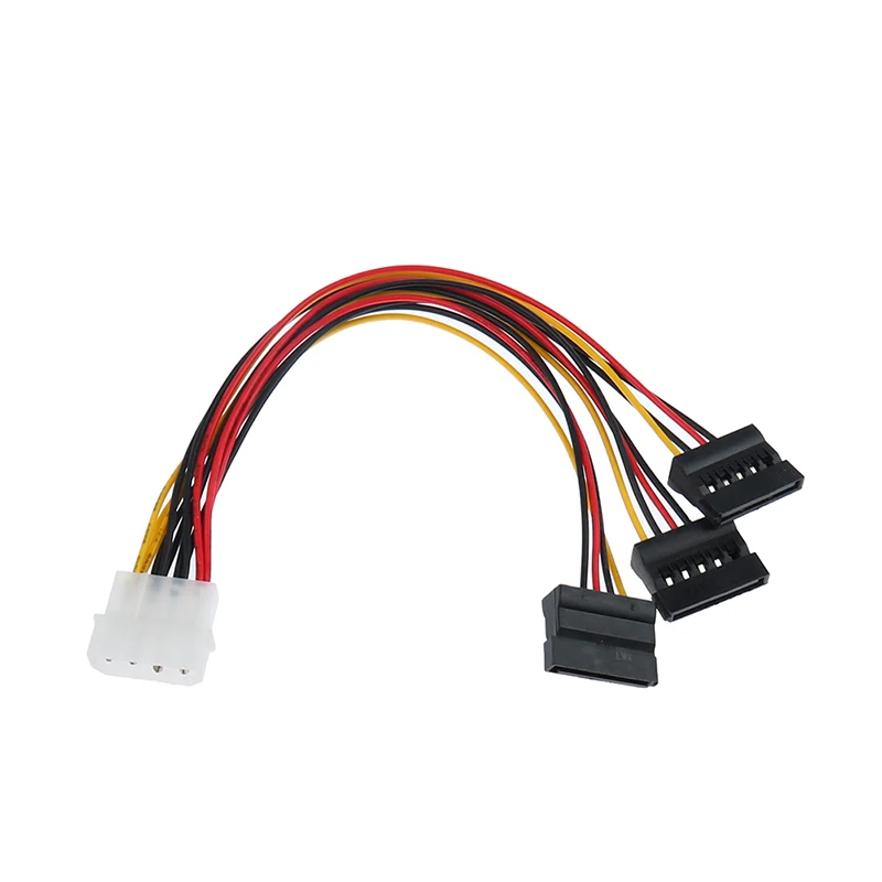 1pc 4Pin IDE Molex To 3 ATA SATA Power Splitter Extension Cable Connectors Hard Drive Power Cord