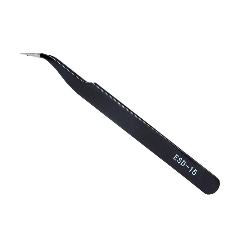 Pinzette a gomito di precisione antistatiche Pinzas Pincet Pinzette ESD in acciaio inossidabile Strumenti di riparazione per saldatura elettronica