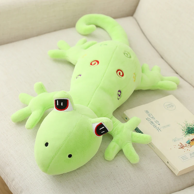 Gecko-juguete de felpa suave, Animal de camaleón, muñeca lagarto, almohada, cojín, Chico, regalo