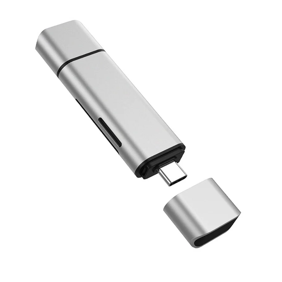 Lector de tarjetas 2 en 1 de alta velocidad tipo c OTG multifunción USB3.0 Micro SD TF Mini para cámara de teléfono móvil, portátil y Notebook