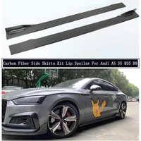 Carbon Fiber Side Body Skirts Kit Lip Splitters Trim Cover Spoiler For Audi A5 S5 RS5 B9 2017-2021 Car Accessories