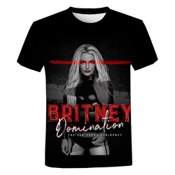 Singer Britney Spears 3D Printed T-shirt Men Women Fashion Cool Casual Polyester O-Neck Graphic Harajuku Tops 2XS-5XL