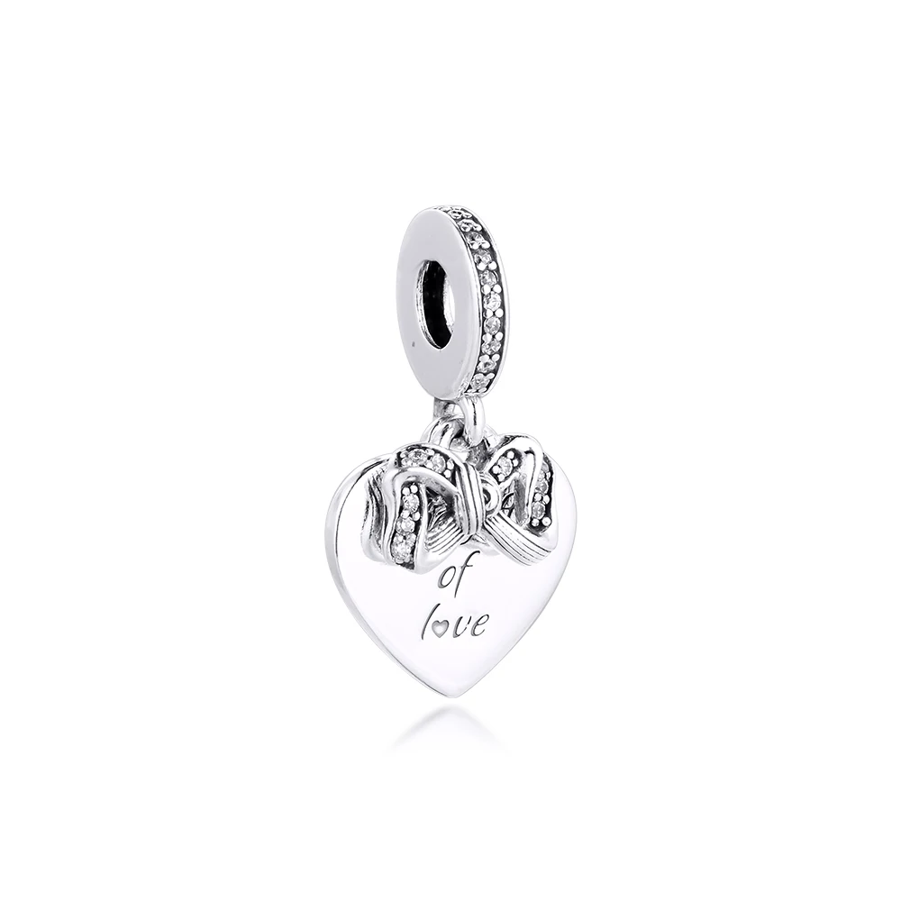 

DIY Beads For Jewelry Making Bow & Love Heart Dangle Charm Fits Original Charms Bracelets Woman 925 Sterling Silver Jewelry