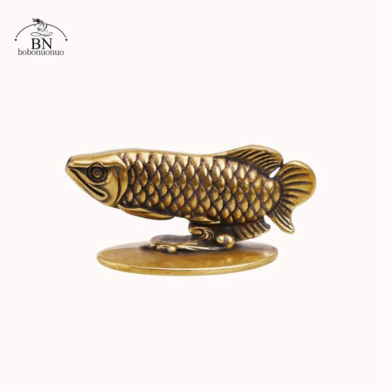Pure Copper Arowana Incense Burner Figurines Miniatures Desk Ornament Home Feng Shui Decoration Crafts Accessories