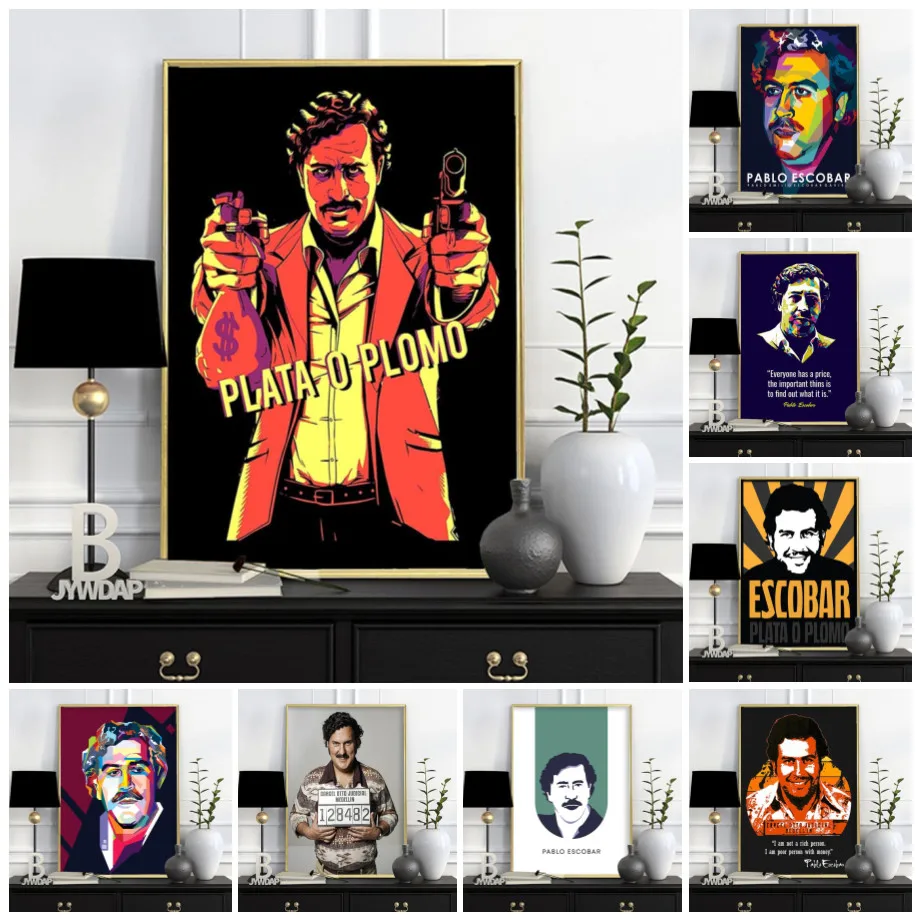 

Pablo Escobar Character Legend Retro Vintage Poster And Prints Painting Wall Art Canvas Wall Pictures For Living Room Home Decor