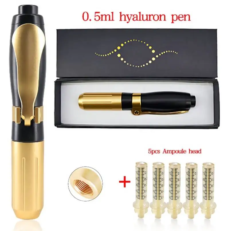 0.5ml New High Pressure Hyaluronic Acid Pen Hyaluron Pen For Tattoo Tip Yaluron Gun Ampuole Syringe 0.5ml head