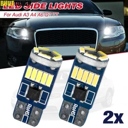 Pair Front Sidelights Parking Lights Side Light LED Bulbs For Audi A3 S3 A6 Q7 TT A4 B6 B7 2000-2013