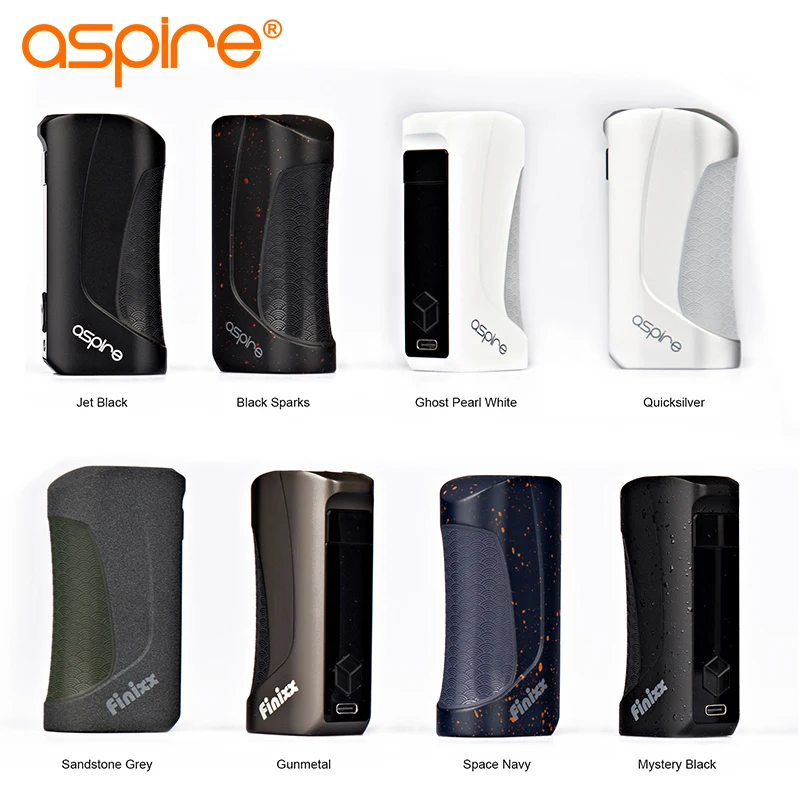 Vaper aspire finixx mod 80w alimentado por único 18650 bateria (não incluído) vape caixa 0.96 tft cor cigarro eletrônico