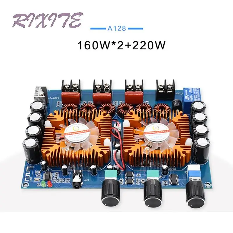 

XH-A128 TDA7498E Bluetooth 5.0 Digital Power Amplifier Board 160W*2+220W Stereo 2.1 Channel Amp Home Theater