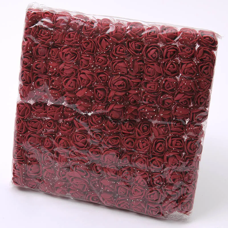 144 stücke Mini Spitze Pe Rose Schaum Blume Köpfe Bouquet Für Hochzeit Hause Dekoration Scrapbooking DIY Kranz Künstliche Blumen – Detail 14