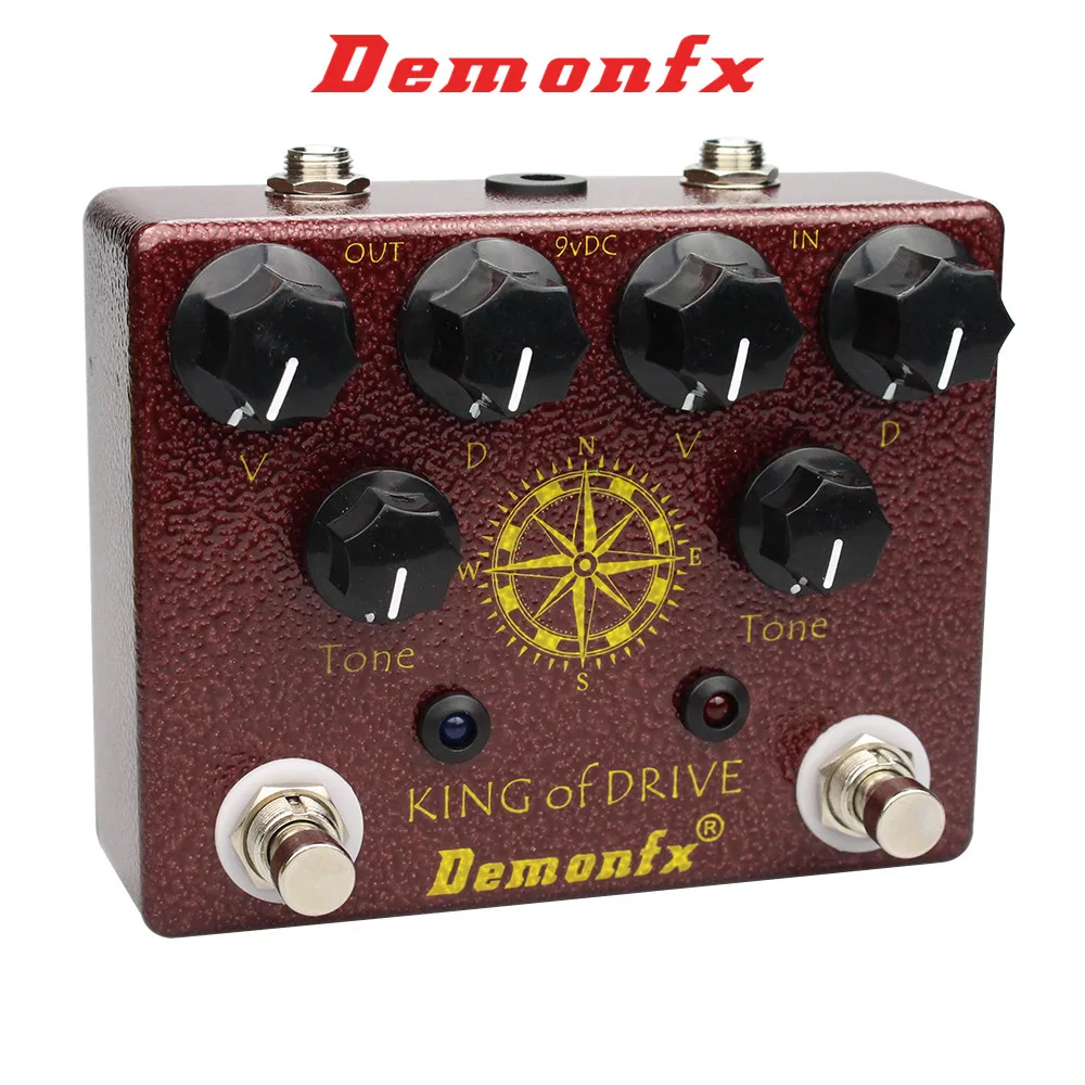 NEW Demonfx High Quality King Of Drive  King Of Clone Overdrive KOT King Of Tone Effect Pedal Dual Overdrive Chorus Pedal