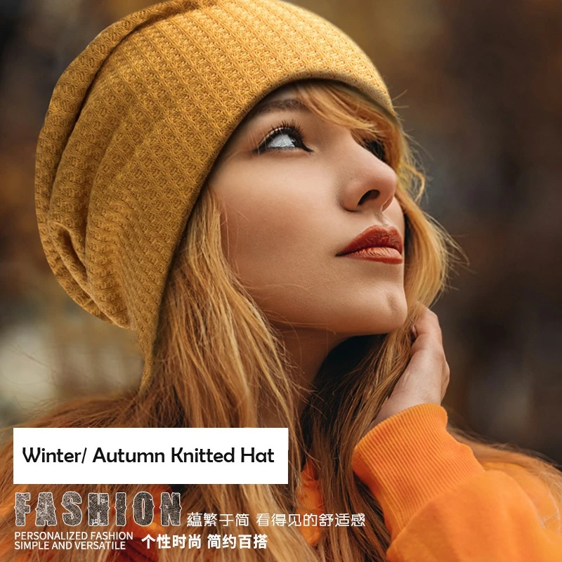 

Beanie Hat for Women Winter Hats Knitted Slouchy Thick Skull Stretch Cap