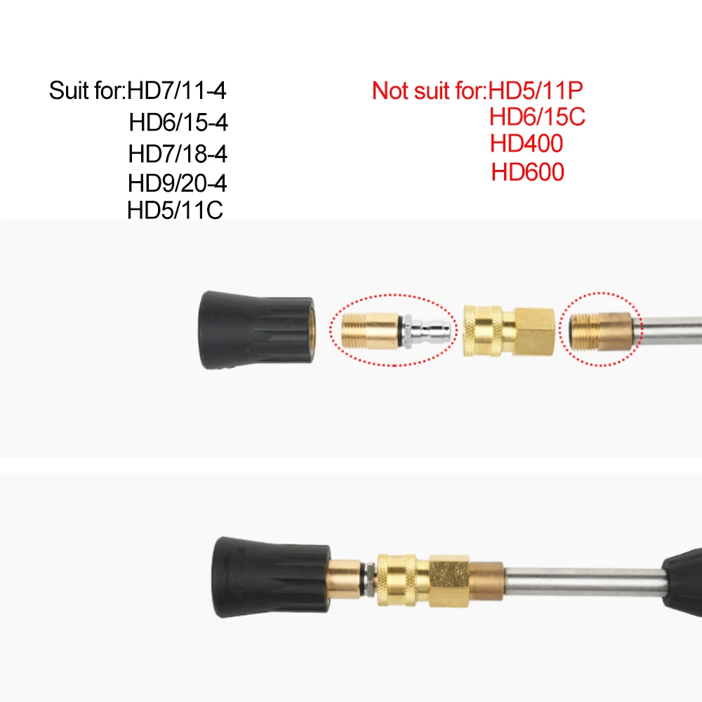 High Pressure Washer Adaptor  Joint For Karcher HD Series M18*1.5 G1/4 Quick Connector Car Washer Car Cleaning Machine Adaptor