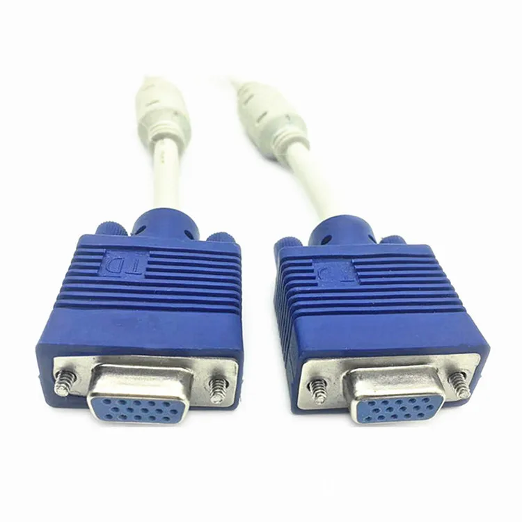 15 Pin VGA Male to 2 Female Y Splitter Cable SVGA Monitor Adapter Extension Converter Video Cable Lead for PC,TV 0.25m