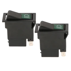2x Automobile Truck Car Vehicle Engineering Rocker Button 1 Gear 2Pin Switch