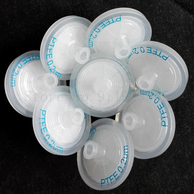 10 개/몫 30mm 0.2/0.45um 일회용 공기 필터 소수성 PTFE 멤브레인 증기 분리 필터 물 차단 필터