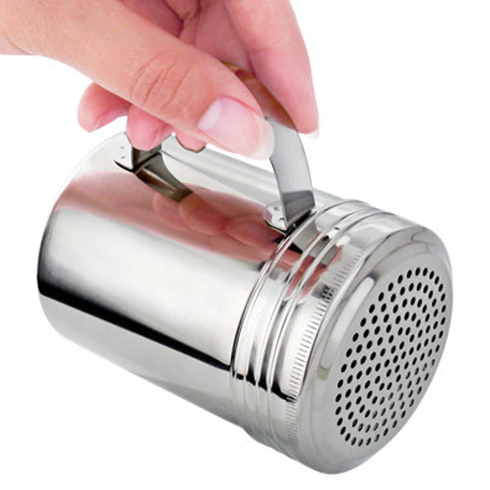 Dredge Pepper Versatile Dispenser Kitchen Tool Stainless Steel Spice Bottles Barbecue Powder Salt Shaker Sugar With Handle