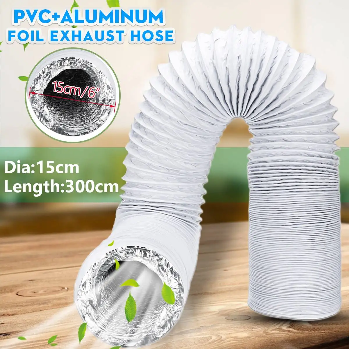 Выхлопная труба для кондиционера, гибкий выходной шланг 150 мм, портативный Выпускной Шланг для кондиционера шланг вентиляционного канала