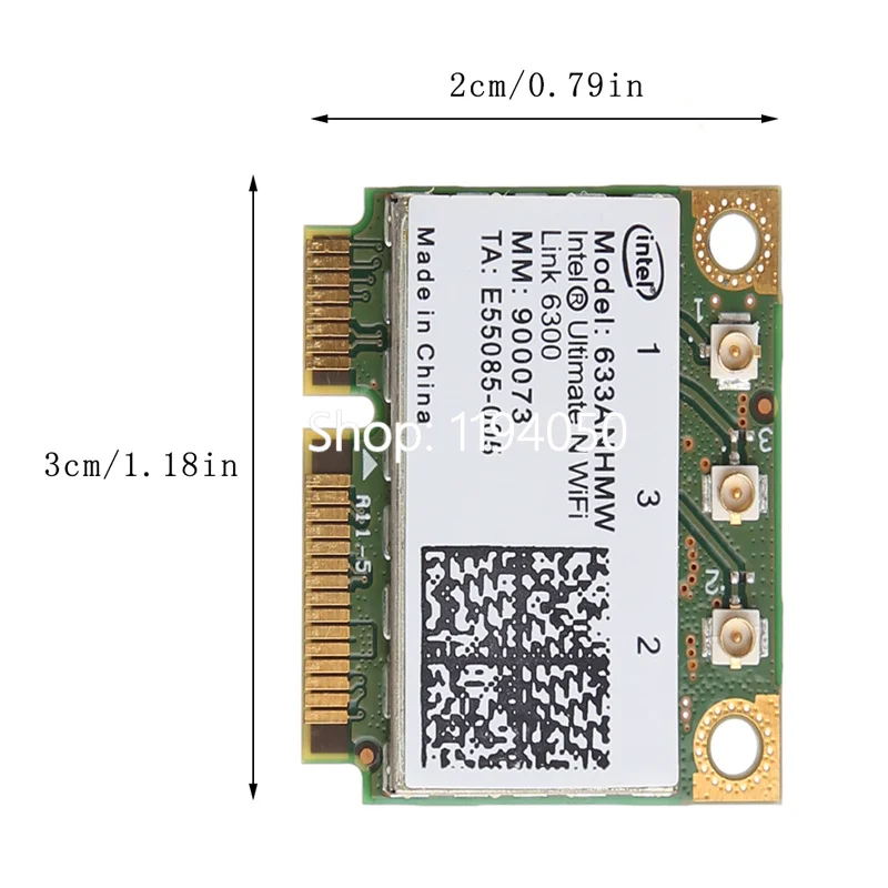 WDXUN INTEL 6300 Pci-e Card 633anhmw 6300AN 802.11a/b/g/n 2.4 Ghz/5 Ghz  450Mbps wifiI CARD  mini PCIE wifi  PCI-E