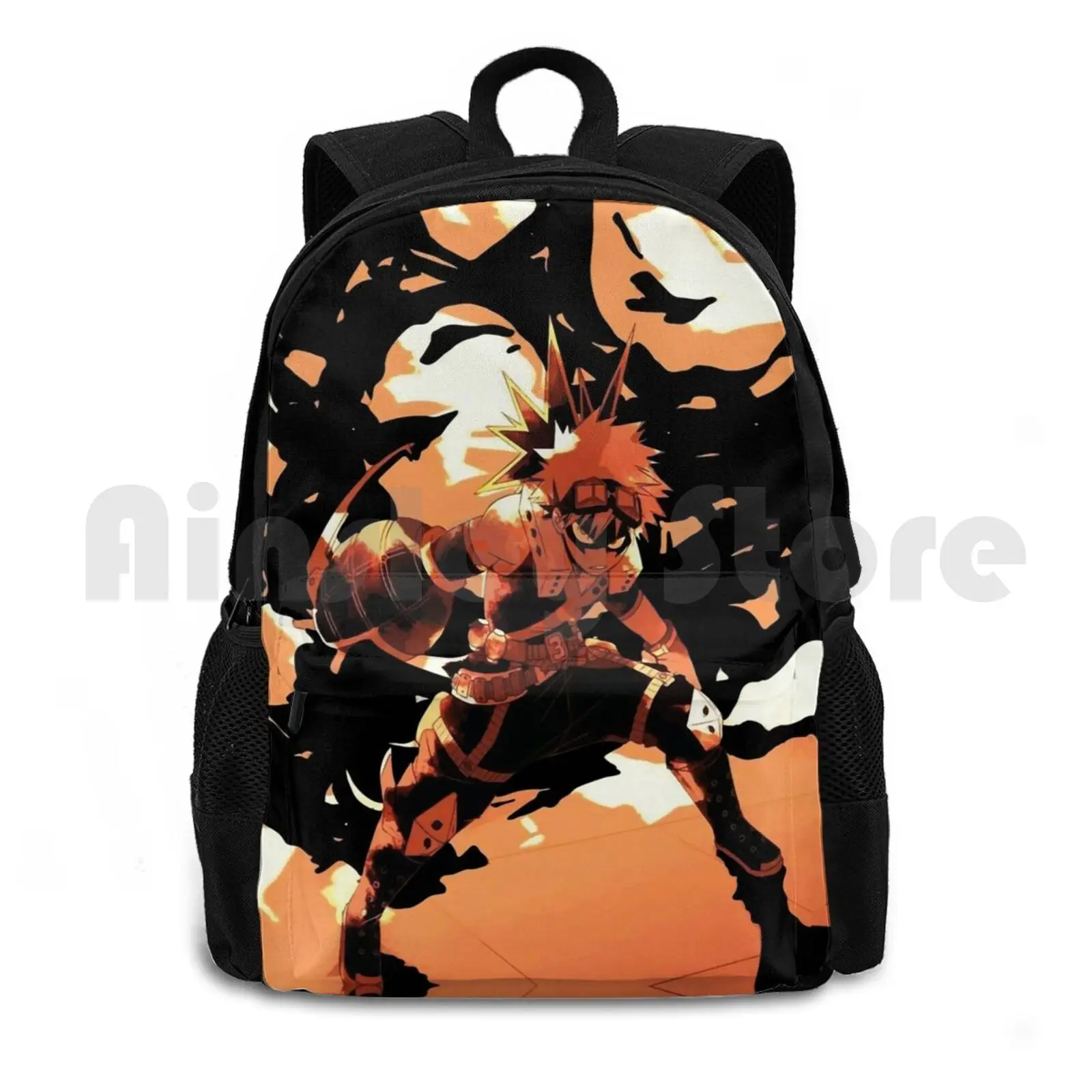 Bakugou Mha Outdoor Hiking Backpack Riding Climbing Sports Bag Mha Bakugou Katsuki Anime Manga Comics Hero Heroes Rising Skin