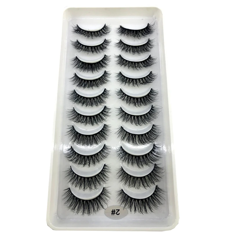 NEW 10 Pairs Natural False Eyelashes Fake Lashes Long Makeup 3d Mink Lashes Extension Eyelash Mink Eyelashes for Beauty maquiage