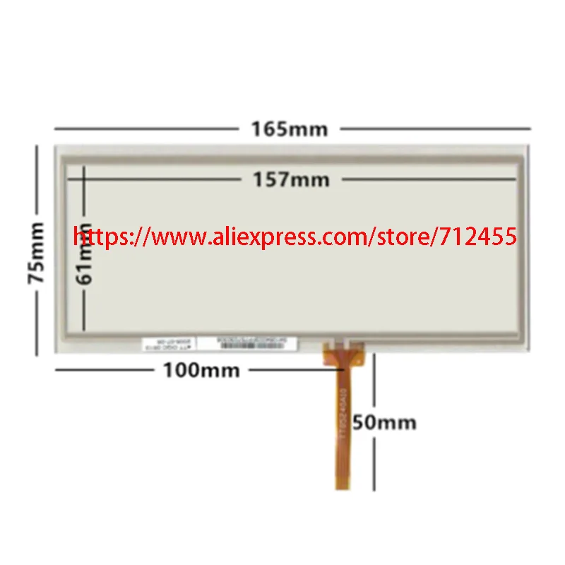 

New 7 inch 4 lines touch screen 165mm*75mm for Futaba T14MZ T14MZ Touch Pad Glass 165mm*75mm touch