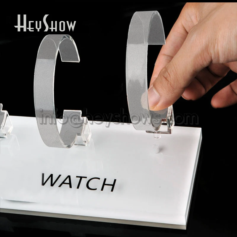 3 in 1 Universal Transparent Apple Watch Display Stand Acrylic Smart Watch Holder Clear iWatch Show Base For Retail Shop