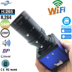 5-100mm Manual Zoom lens 1920P 1080P CamHi Mini WIFI BOX IP Camera Audio Industry Wireless Security P2P  CCTV TF Card Slot