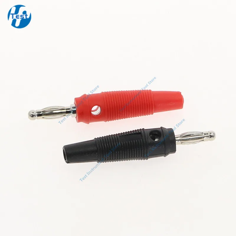 10Pcs/lot Red and Black 4mm Solderless Side Stackable Banana Plug