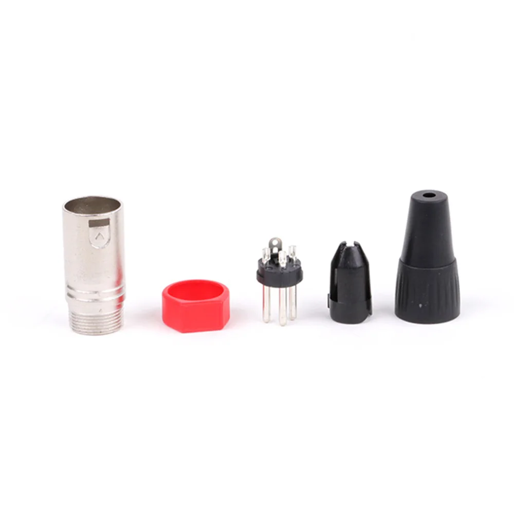 1pc XLR Female to XLR Male Plug 3-Pin Straight Cable Connector for Microphone Speaker Audio 5 colors Metal Housing