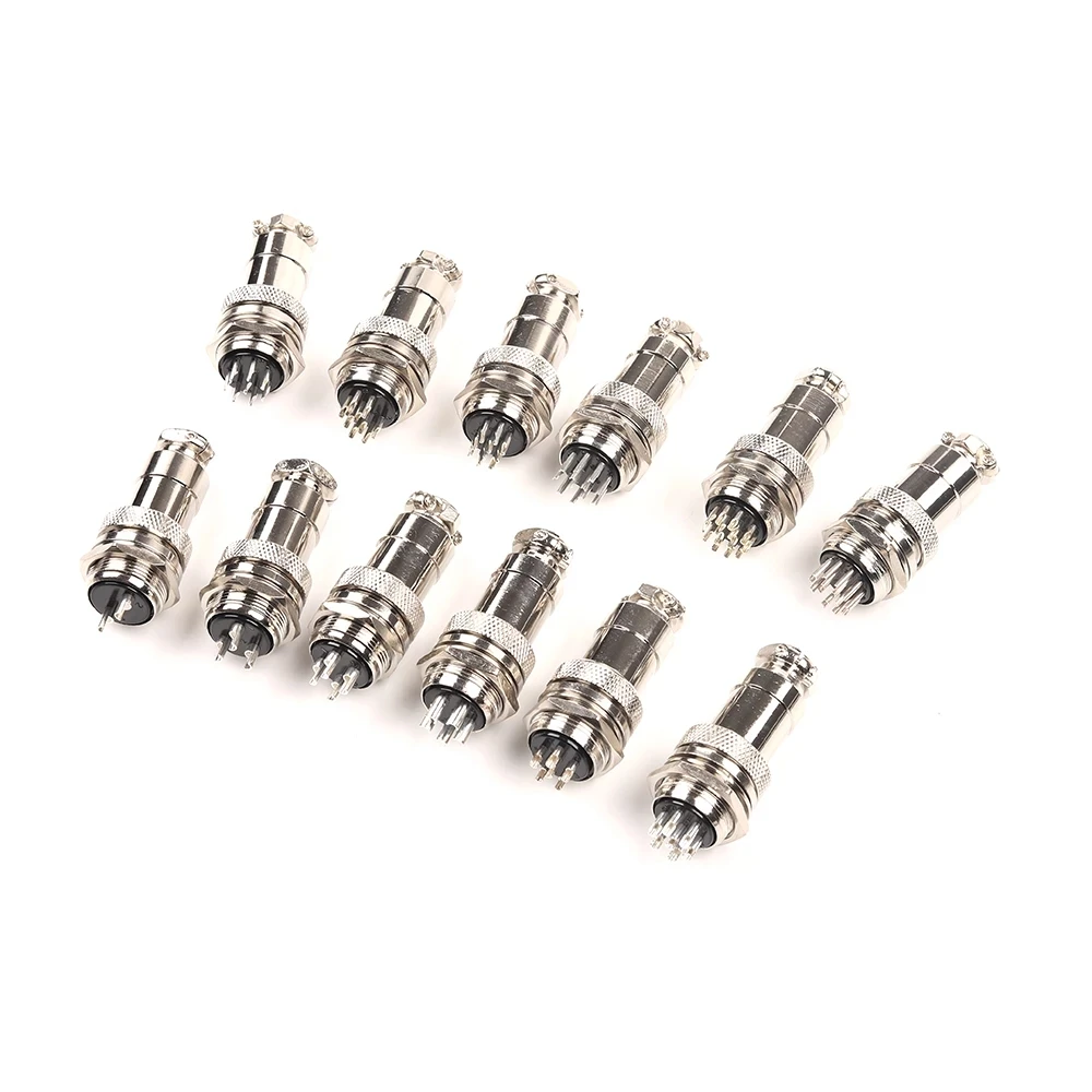 1set GX20 Nut Type Male Female Electric Connectors 2/3/4/5/6/7/8/9/10/12/14/15Pin Circular Wire Panel Connector Socket Plug