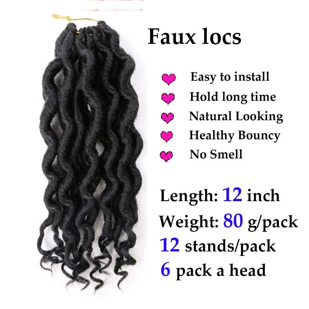 Golvend Faux Locs Haak Hair Ombre Synthetische Vlechten Hair Extensions 18 Inch Zachte Dreadlocks Gehaakte Vlechten