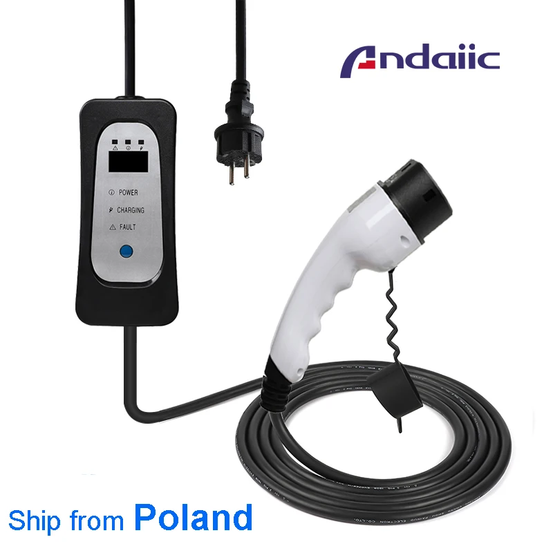 Mennekes – chargeur EV Type 2 pour voiture électrique Schuko, 5 mètres, câble de charge ev, 8a/10a/13a/16a, réglable