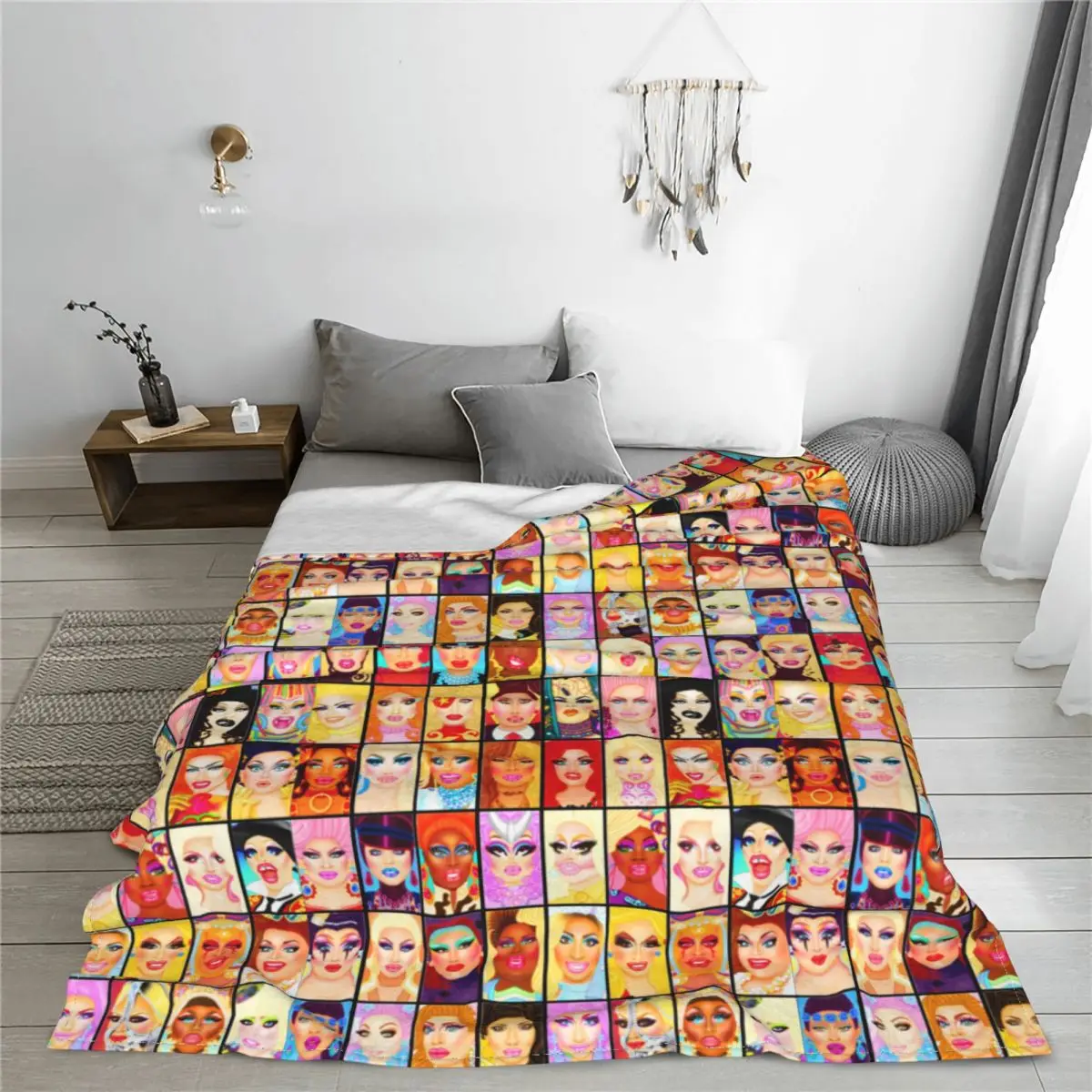 Drag Queen Royalty Blankets Fleece Printed RuPaul\'s Drag Race RuPaul RPDR Warm Throw Blanket for Bedding Travel Bedspread