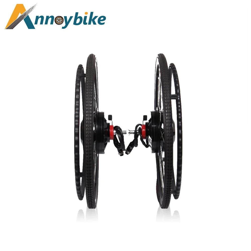 24 Inch 24V180W Brushed Geared Electric Wheelchair Hub Motor With Electromagentic Brake Electric Wheelchair Conversion Kit