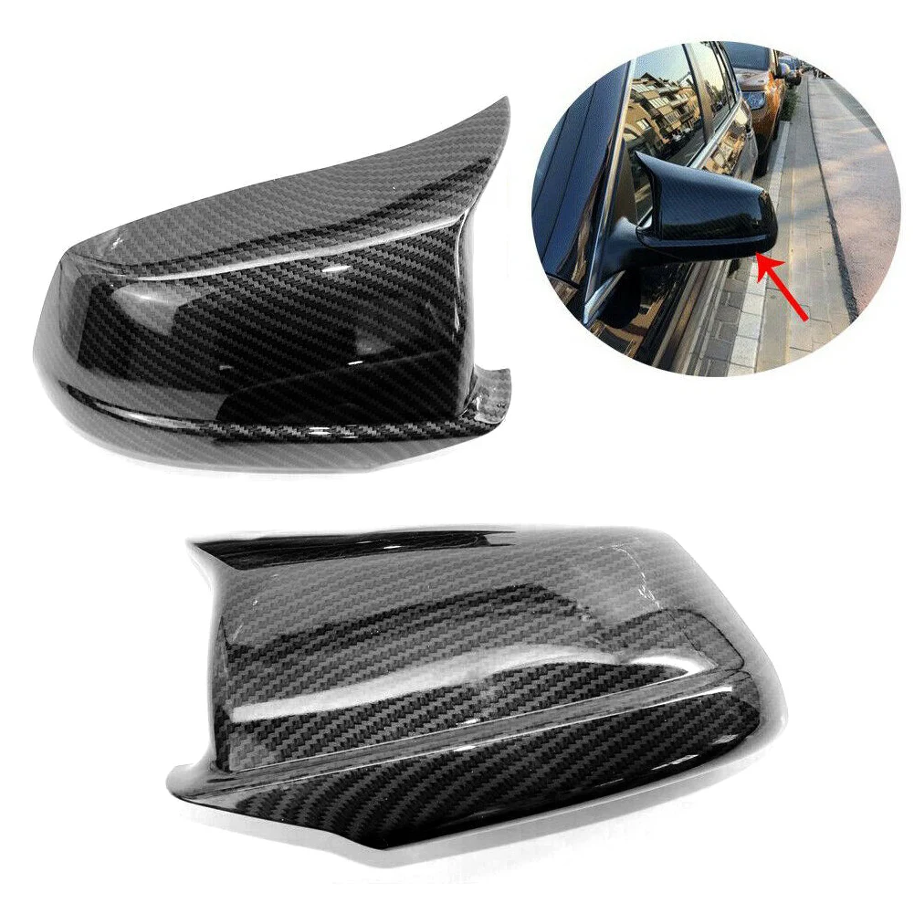 Car Side Mirror Cover Rear View Mirrors Trim For BMW 5 Series F10 2010 2011 2012 2013 & M Series M5 F10 2011 Carbon Fiber Look