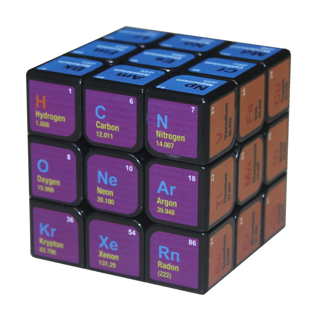 Hot Derde Orde Chemische Magische Kubus Periodieke Tafel Leermiddel Kleurrijke Print Cubic Educatief Speelgoed Kinderen Verjaardagscadeau