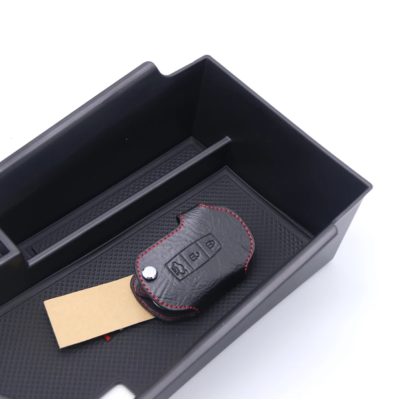LHD!! For Infiniti QX50 2018-2023 Interior Black Glove Central Armrest Box Organizer Storage Car Accessories