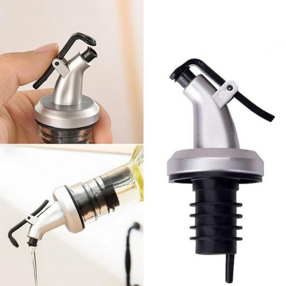 Olive Oil Sprayer Liquor Spirit Pourer Dispenser Flow Wine Bottle Pour Spout Pourers Flip Top Stopper Barware Kitchen Tools