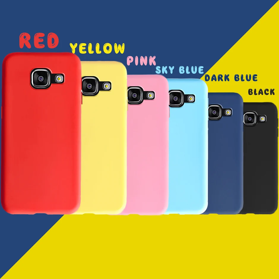 Phone Case For Samsung Galaxy A5 2016 / 2017 A510 A520 Sotf Silicone Candy Color Case Cover For Samsung Galaxy A510F A520F