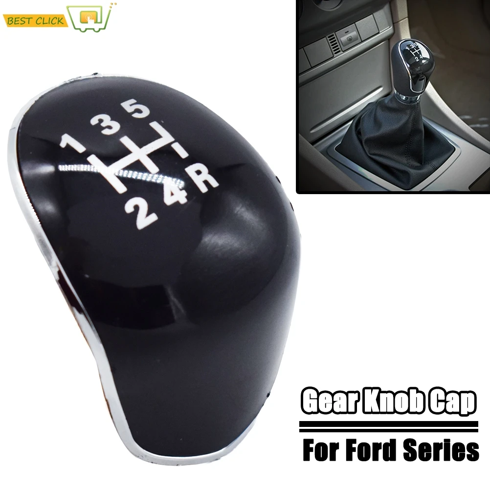 5 Speed Manual Gear Shift Knob Cap Cover Emblem For Ford Focus 2005 - 2011 C-Max Fiesta Kuga Car Styling Accessories