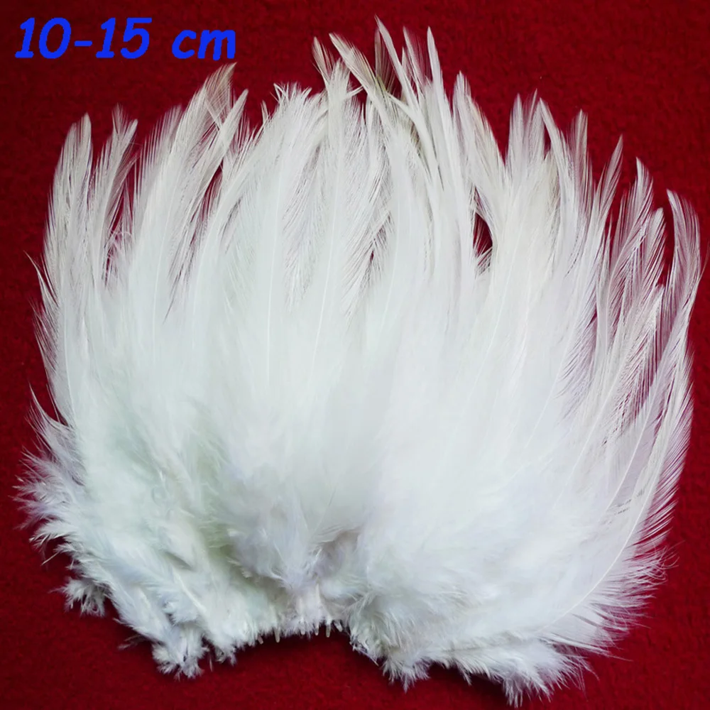 Hot Sale 50pcs White Color 10-15cm Pheasant Chicken Feather For DIY Crafts Rooster Plumas Jewelry Dreamcather Earring Decoration