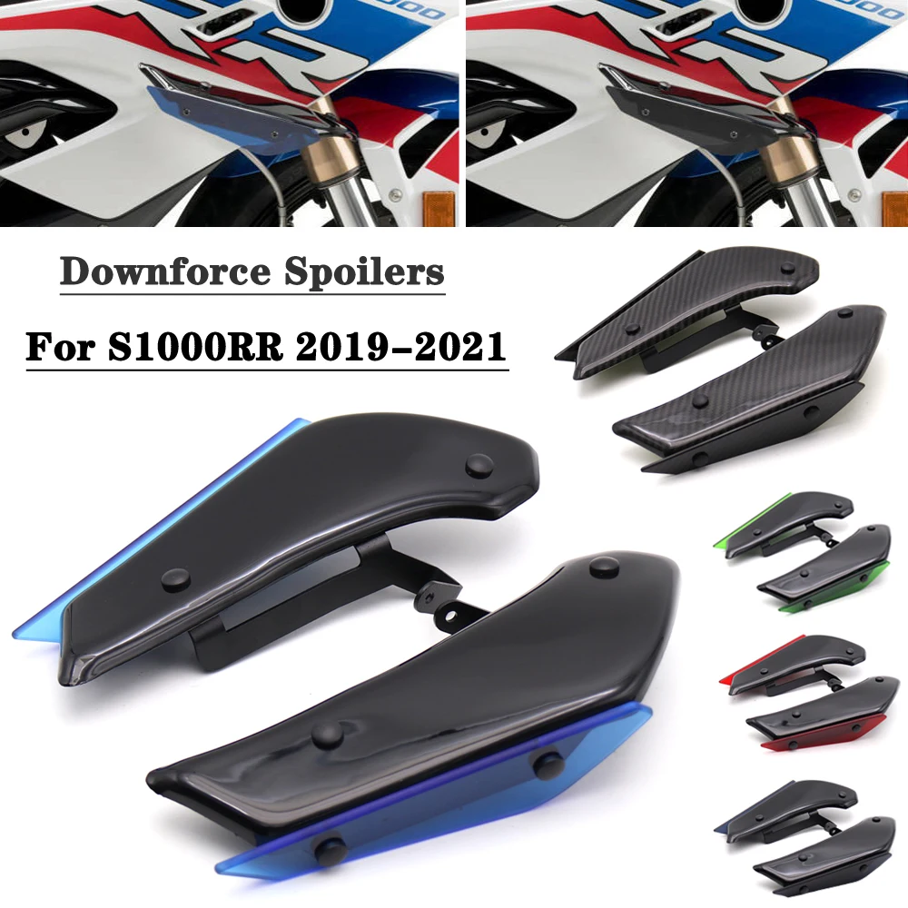 

For BMW S1000RR S 1000 RR 2019-2021 Motorcycle Side Downforce Sport Spoilers Aerodynamic Fixed Winglet Fairing Wing Windshield