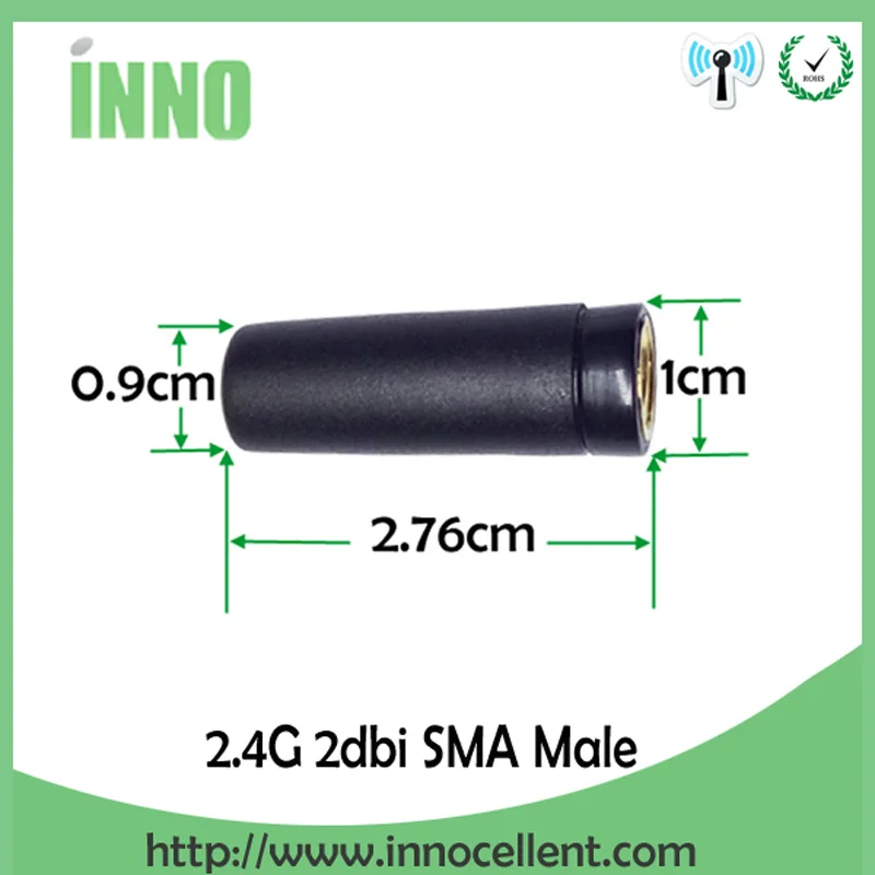 Antena con Wifi de 2,4 GHz, conector macho SMA de 2DBI, 2,4G, tamaño mini, enrutador direccional de 2,4 GHz