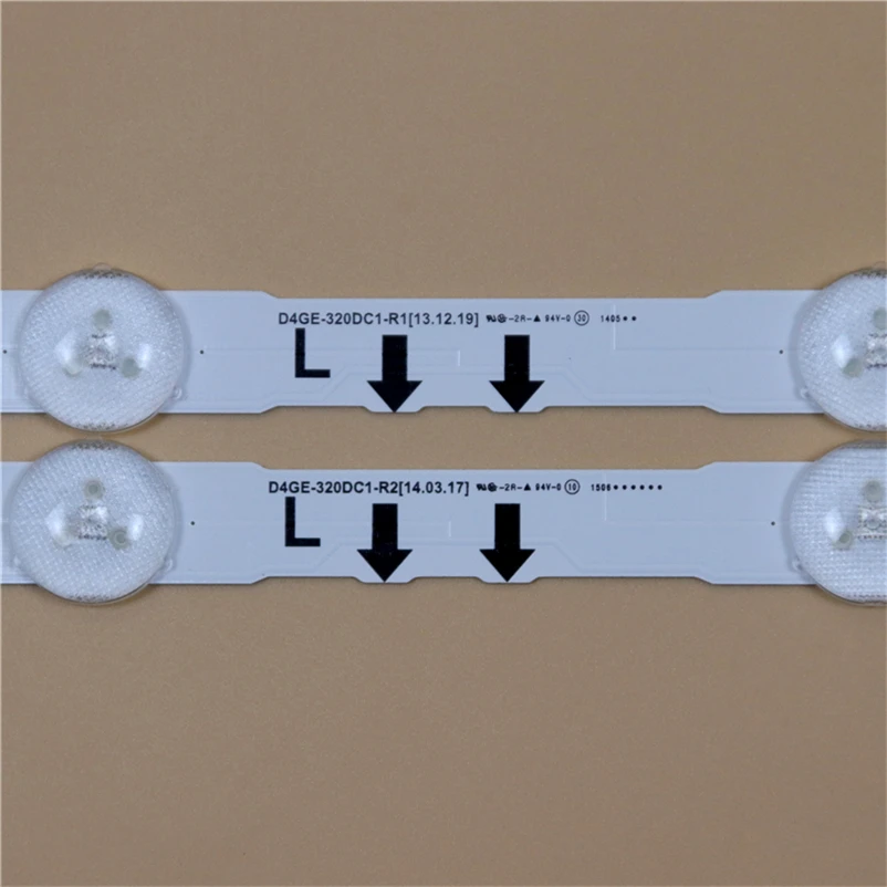 645มม.ทีวี LED Light Bars สำหรับ Samsung UE32H5505AK UE32H5570AS UE32H5570SS UE32H6200AK Backlight Strip Kit 7โคมไฟ LED เลนส์4แถบ