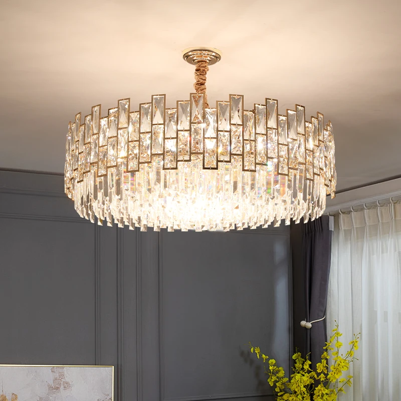 

Postmodern Light Luxury Home Decoration Chandelier Crystal For Living Room Pendat Light Luxury High-end Bedroom Kitchen Light