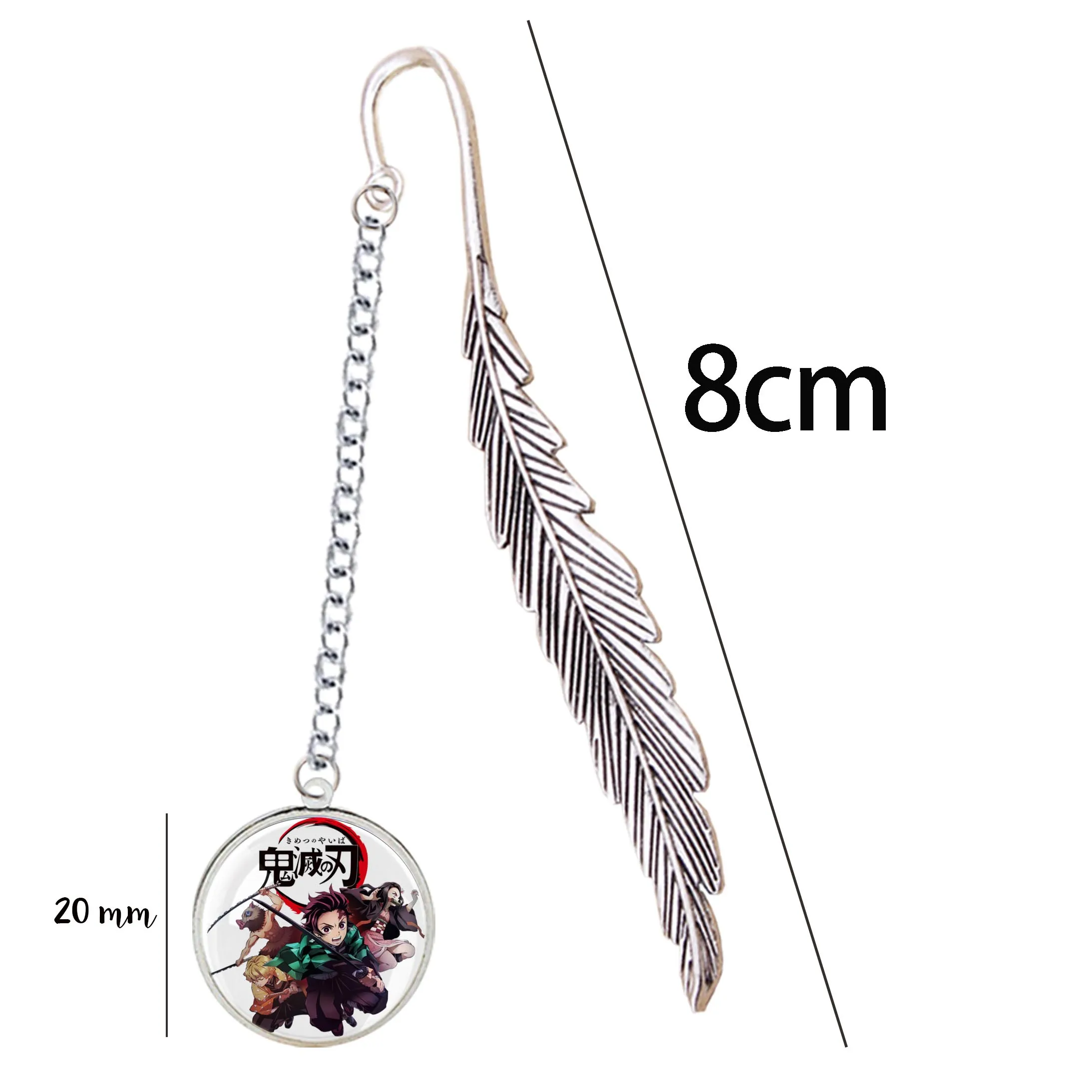 8CM Anime Bookmark Demon Slayer Kimetsu No Yaiba Manga Pendant Kamado Nezuko Tanjirou Harajuku Graphi Cosplay Prop For Notebook