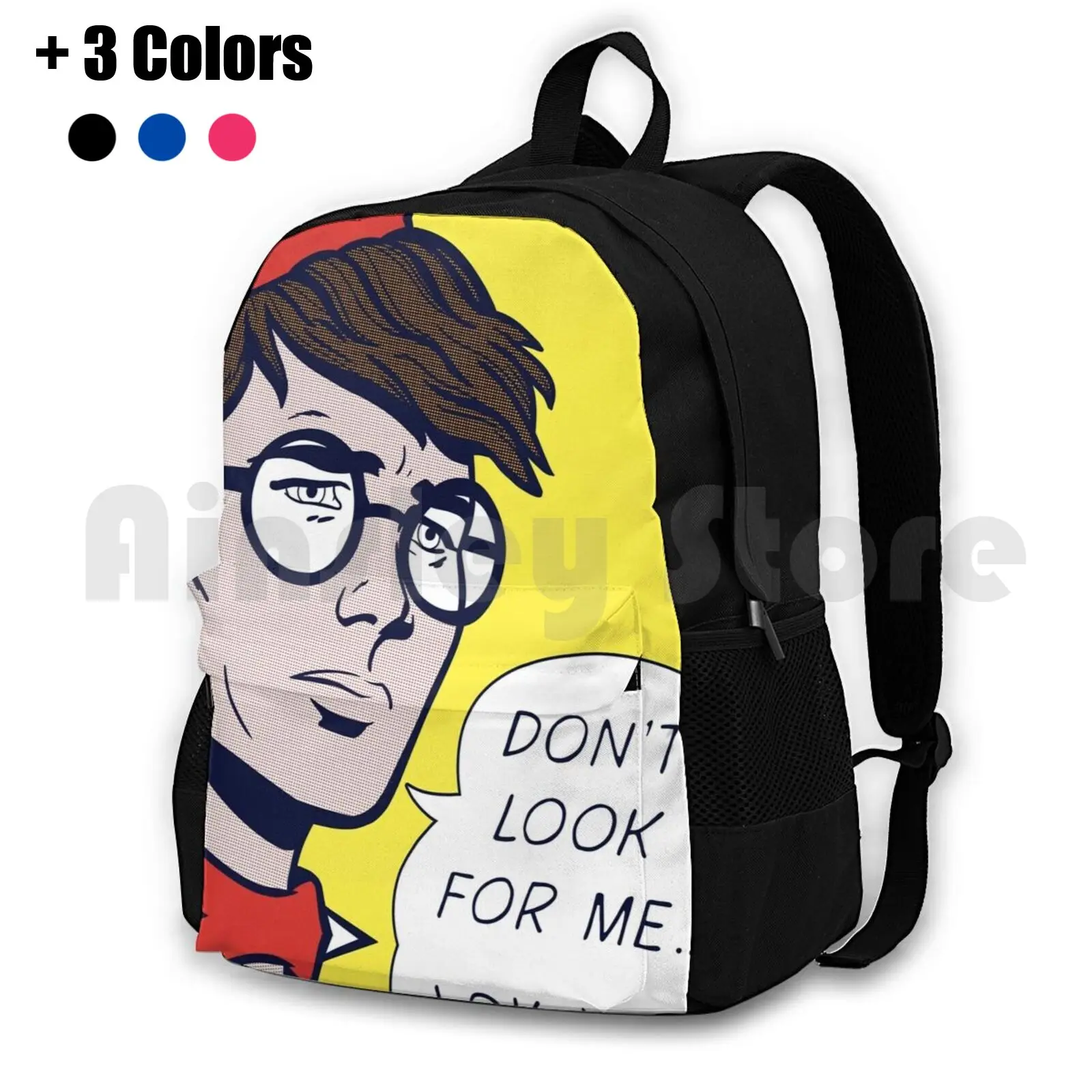 Pop W Outdoor Hiking Backpack Riding Climbing Sports Bag Popart Pop Art Pop Vintage 60s 80s 90s Waldo Wheres Waldo Lichtenstein