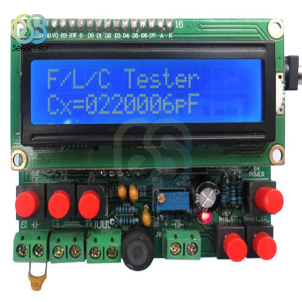 LCD Digital Secohmmeter Frequency Capacitance Inductance Meter Cymometer CF Inductor Capacitor Tester Permittimeter DIY Kit