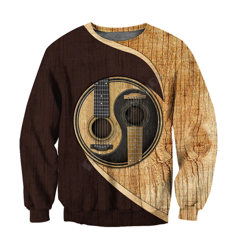 Guitar Yin And Yang Musical Instrument 3D All Over Printed Hoodies zipper hoodie women For men Pullover streetwear Unisex Shirts